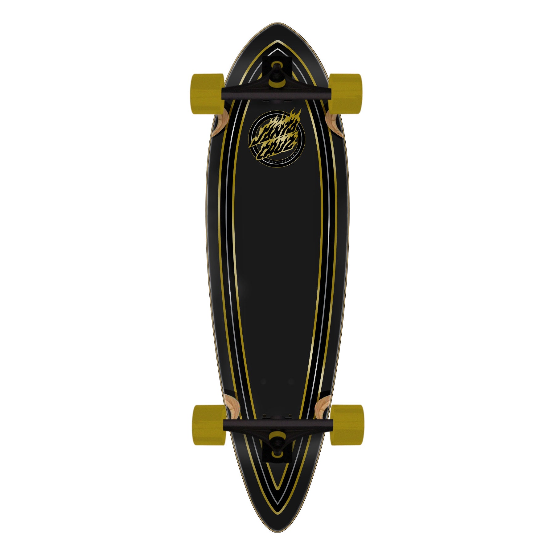 Santa Cruz 9.20" x 33" Holo Flame Dot Pintail Cruzer Complete