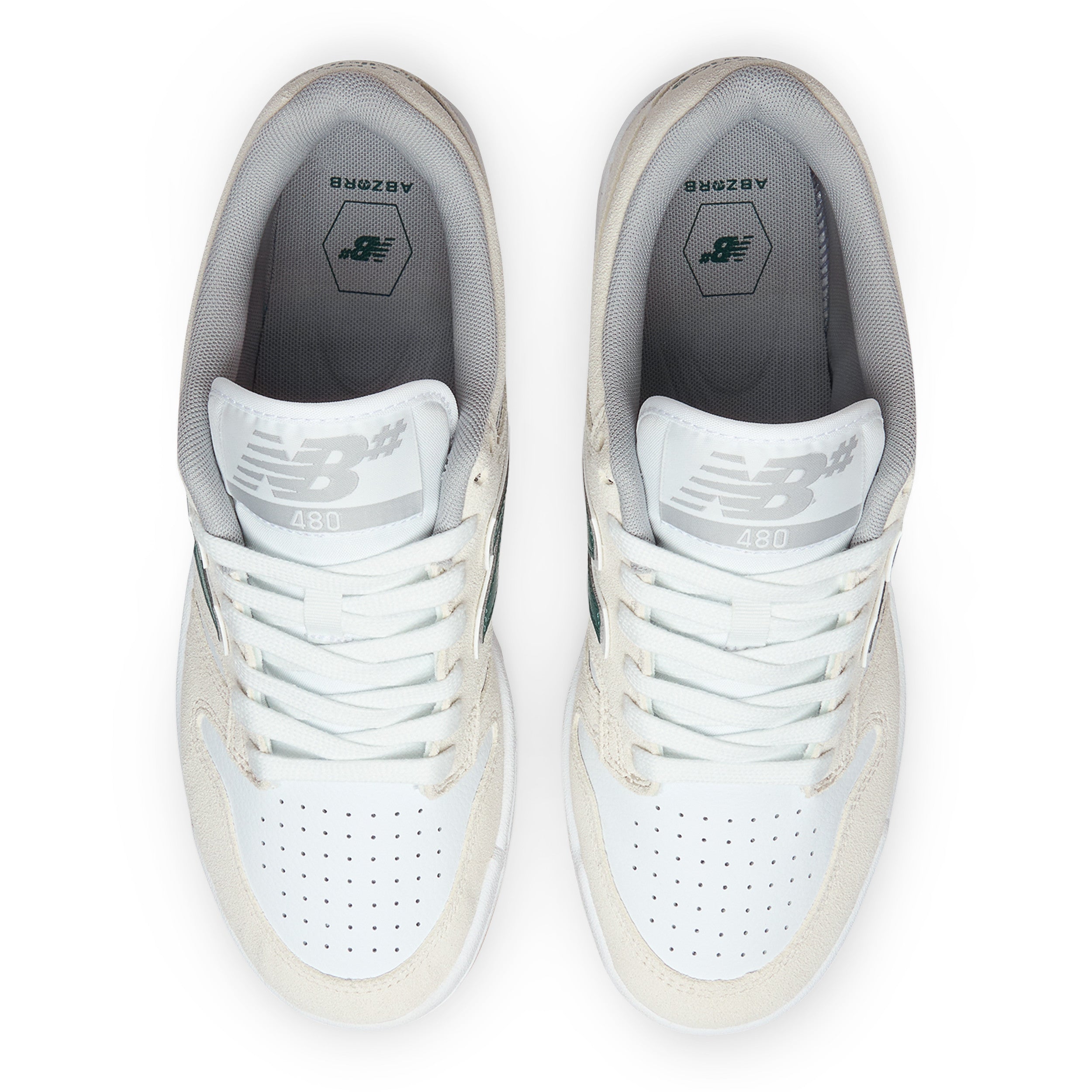 White/Green NM480 NB Numeric Skate Shoe Top