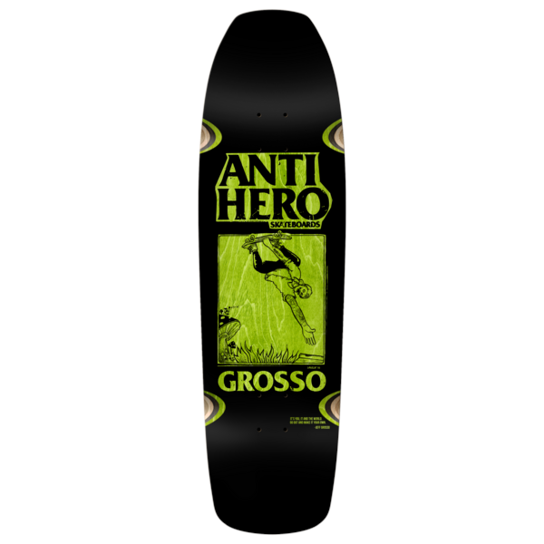 Antihero Grosso 2025 Skate Shop Day Black Skateboard Deck - Wheel Wells