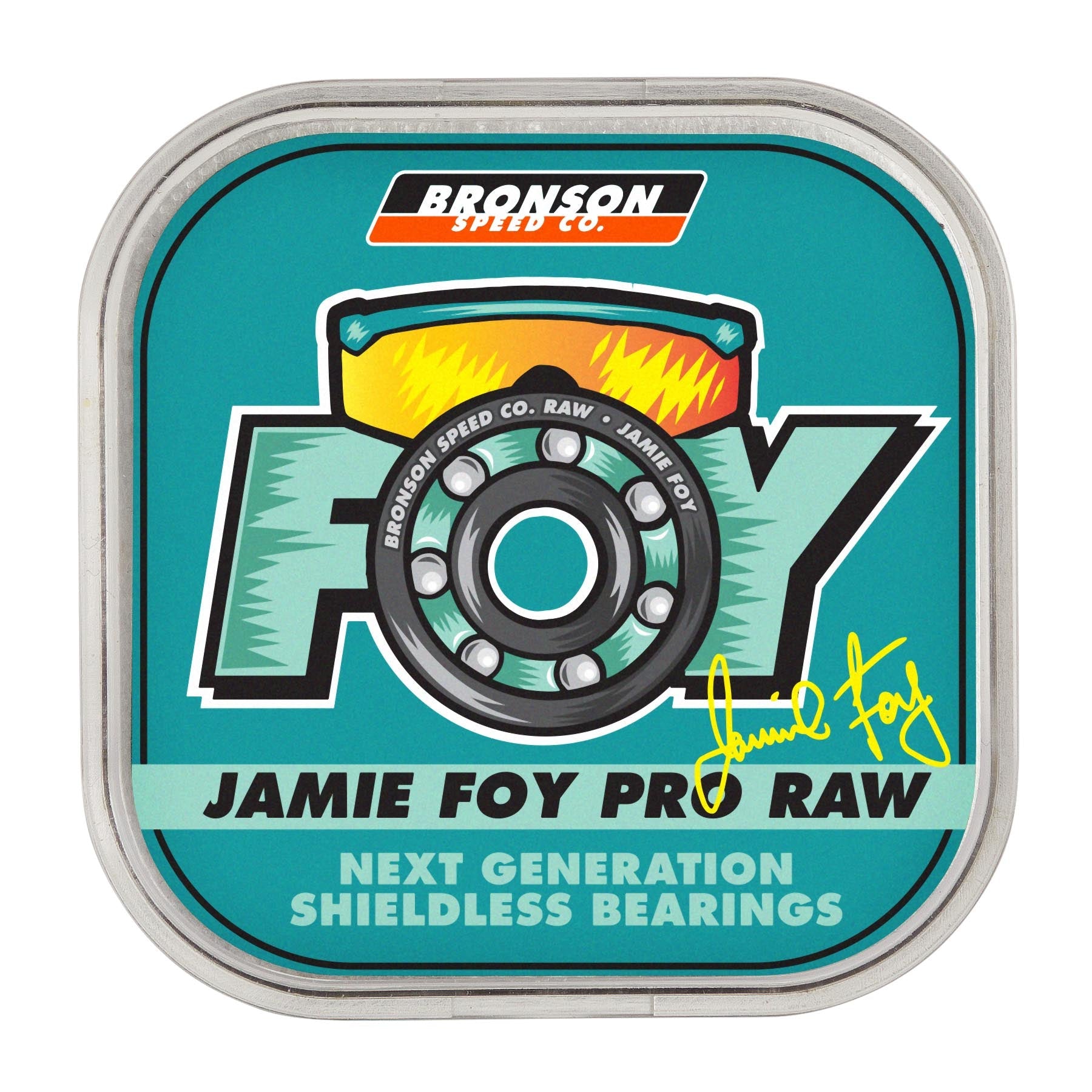 Bronson Jamie Foy Pro Raw Shieldless Skateboard Bearings
