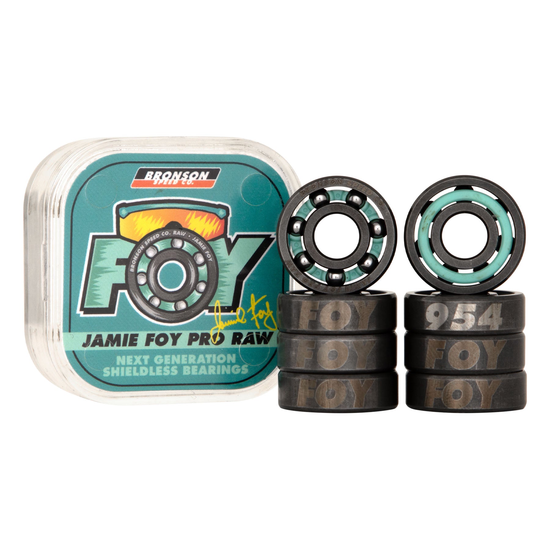 Bronson Jamie Foy Pro Raw Shieldless Skateboard Bearings
