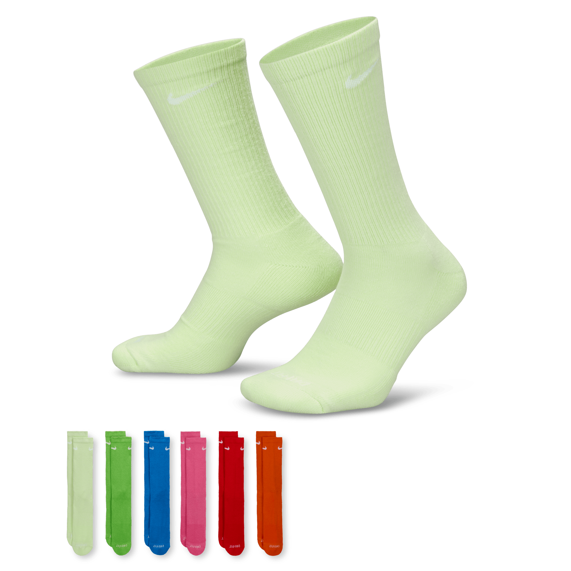 Nike SB Everyday Plus Cushioned 6-Pack Crew Socks - Multi