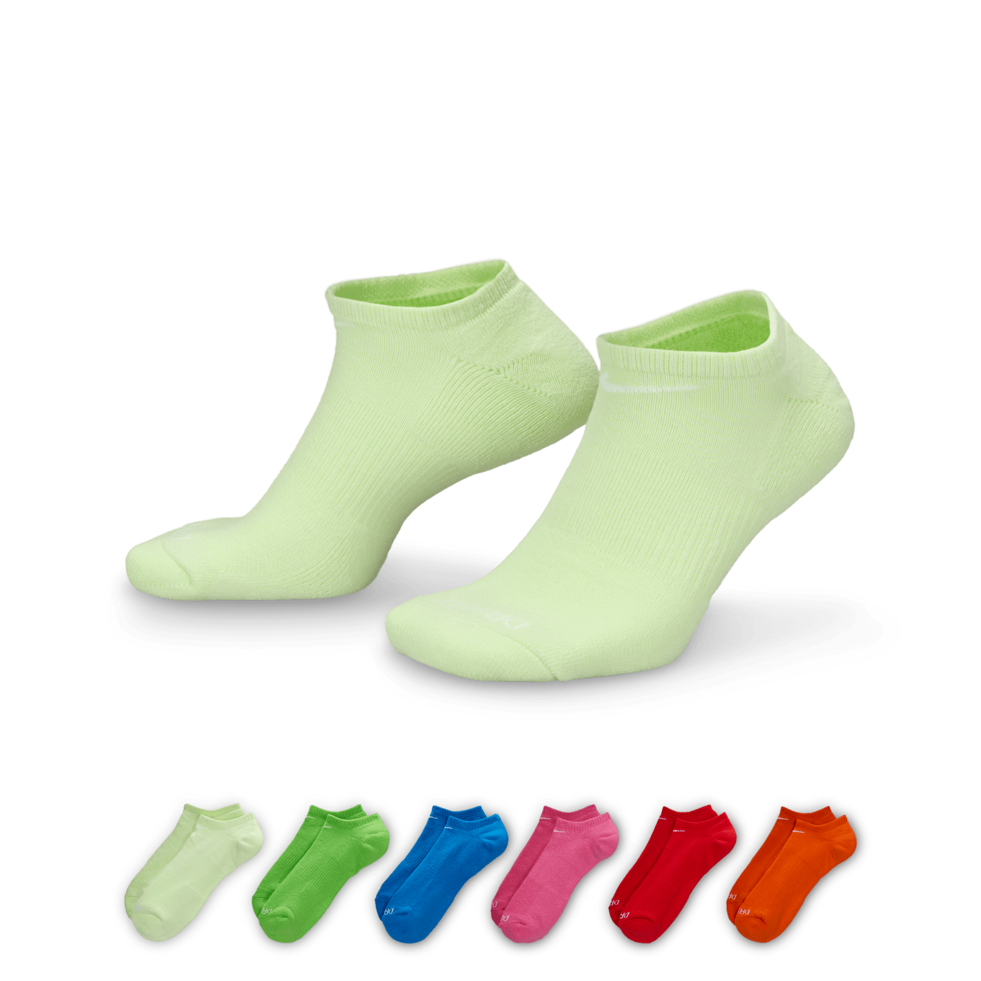 Nike SB Everyday Plus Cushioned 6-Pack No-Show Socks - Multi