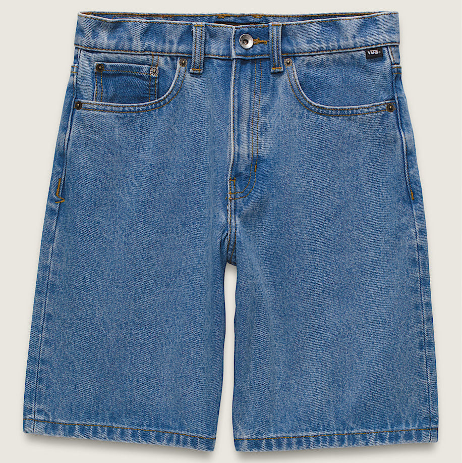 Kids Stonewash Blue Vans Check-5 Shorts