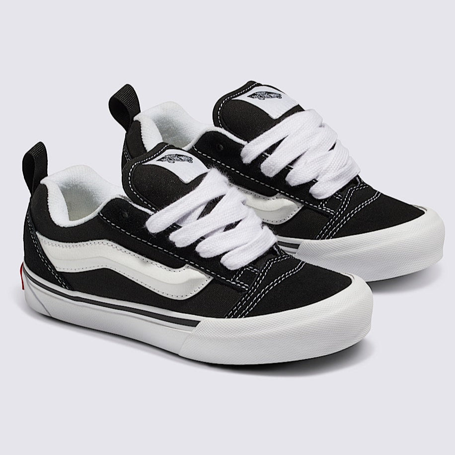 Black/White Kids Knu Skool Vans Shoe