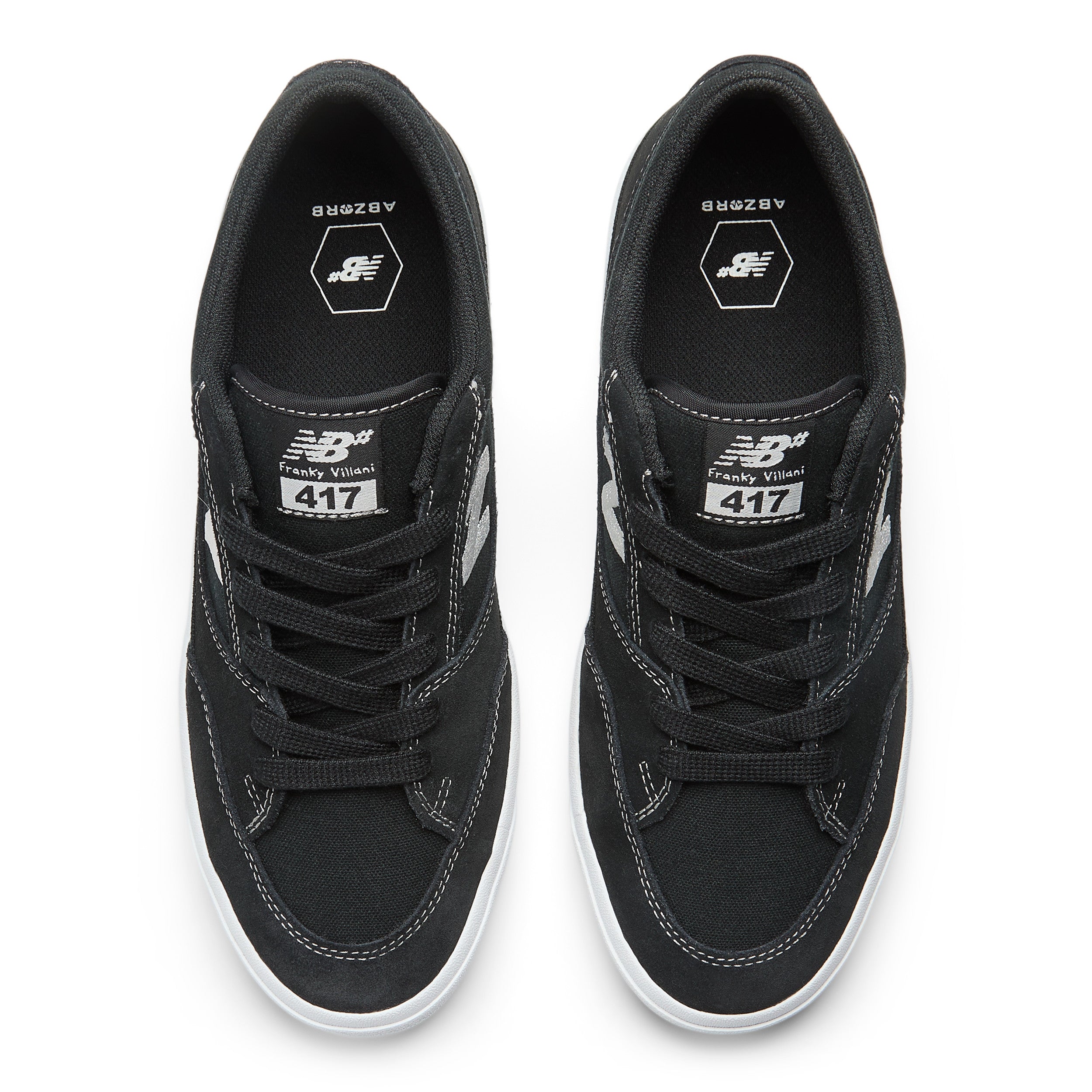 Black/White NM417 Low Villani NB Numeric Skate Shoe Top