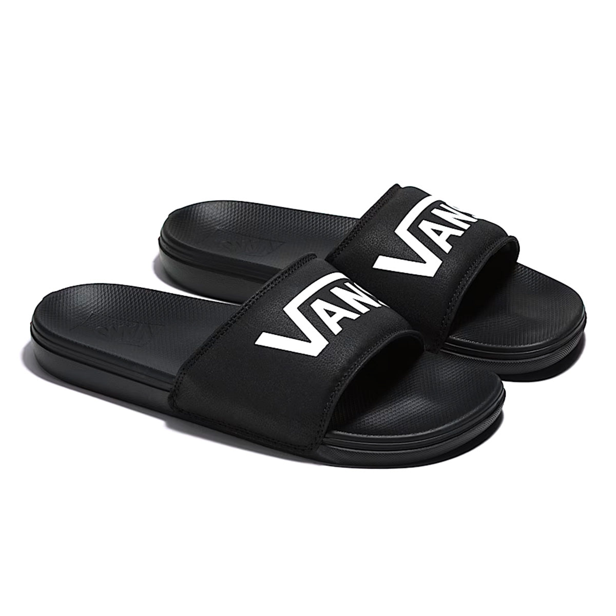 Black Vans La Costa Slides
