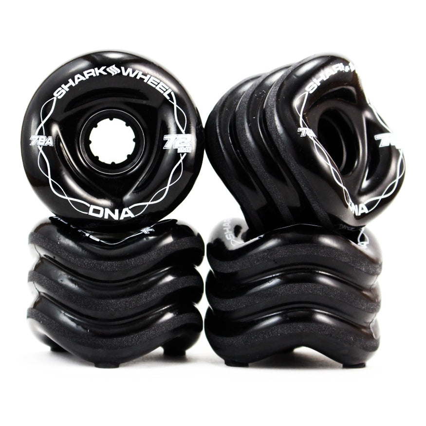 Black 78a 72mm DNA Shark Wheel Longboard Wheels