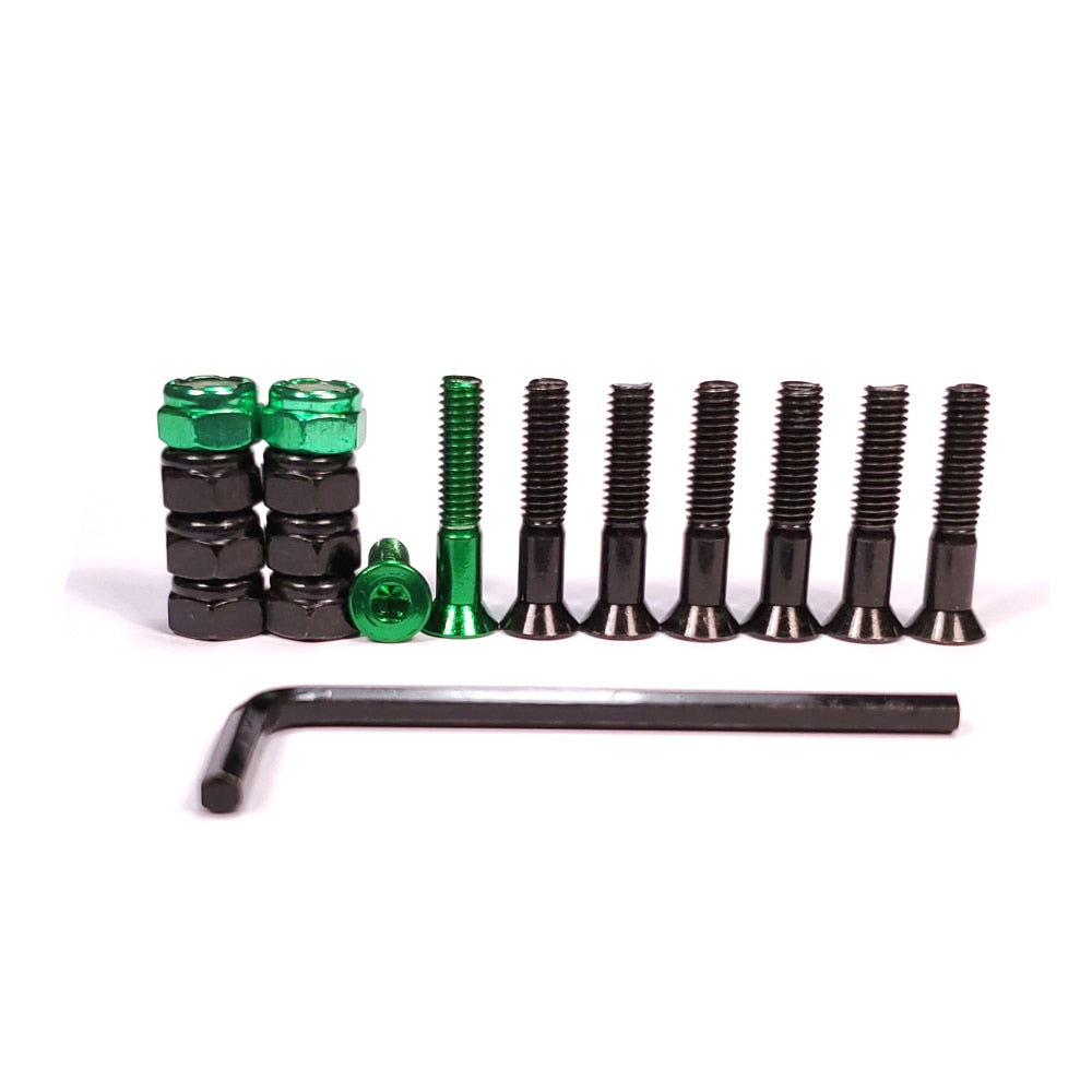 Exodus Allen Skateboard Hardware - Green/Black