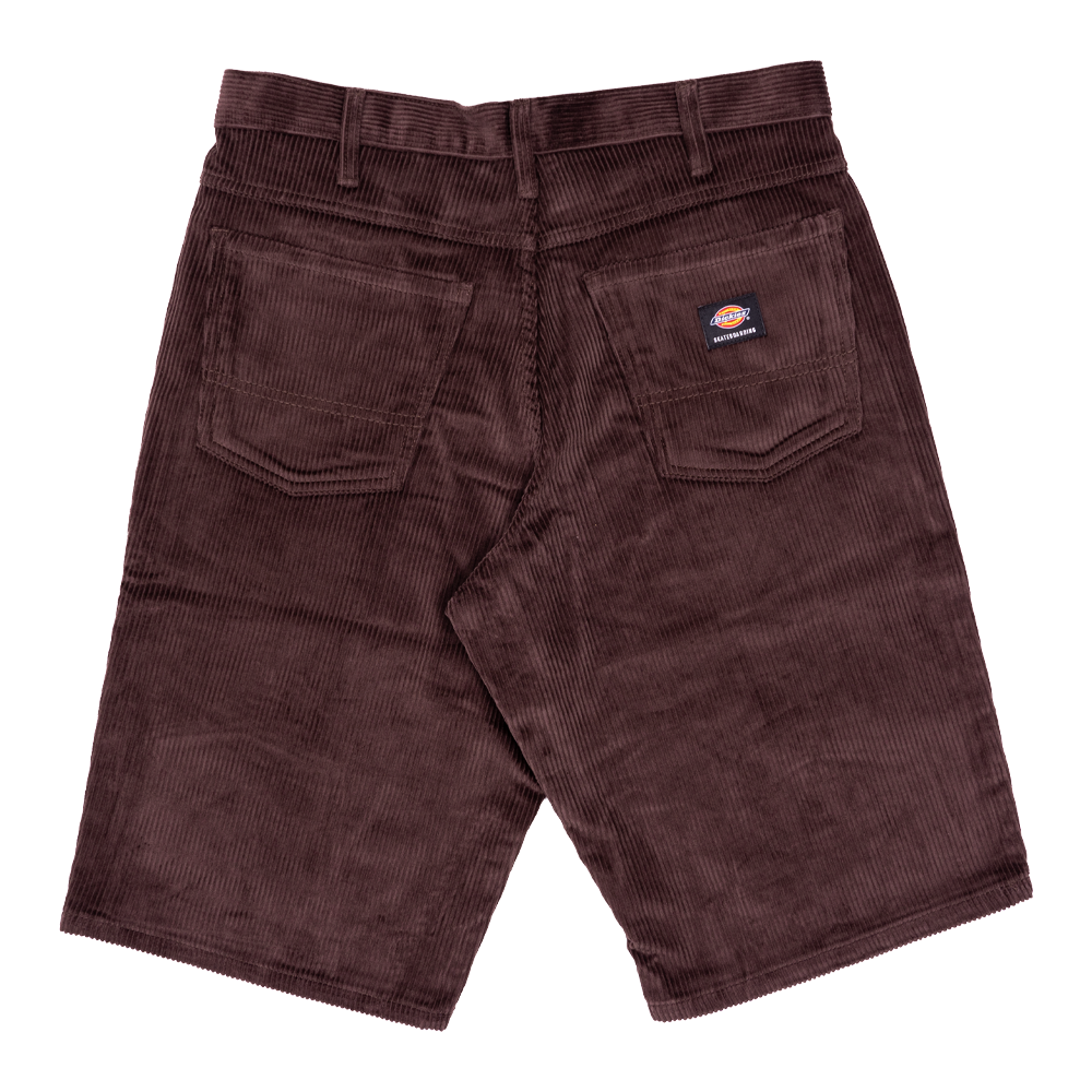 Chocolate Brown Jake Hayes Dickies Skateboarding Corduroy Shorts Back