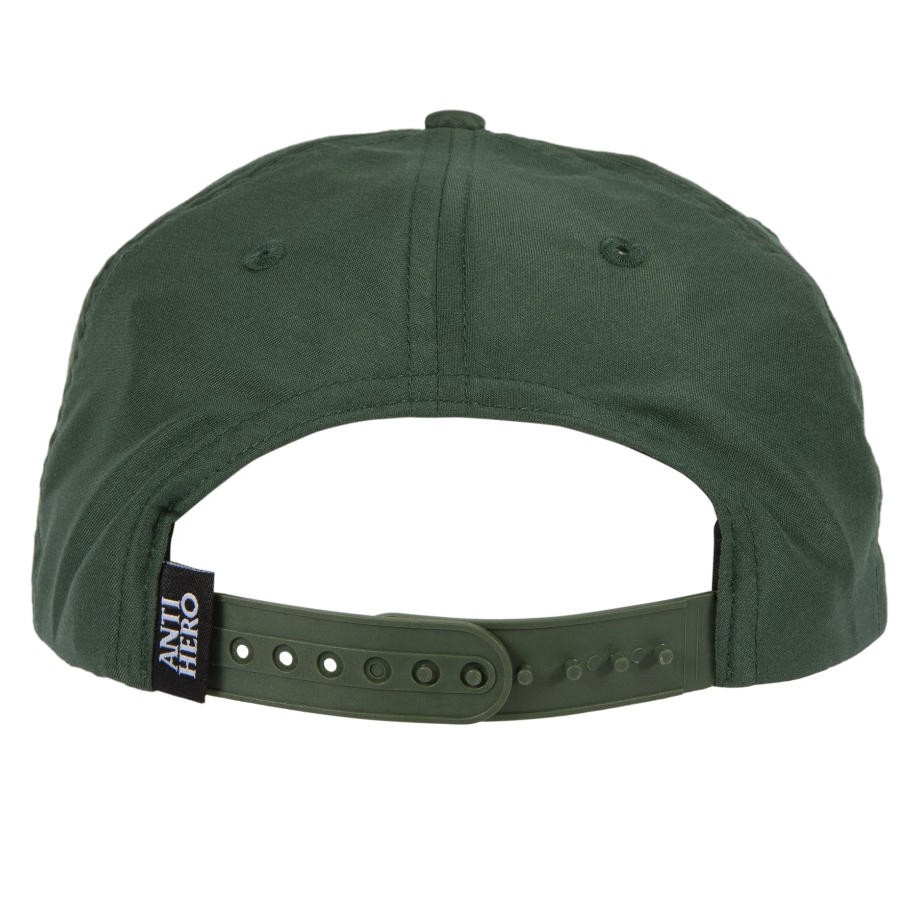 Green Stay Ready AntiHero Skateboards Snapback Hat Back