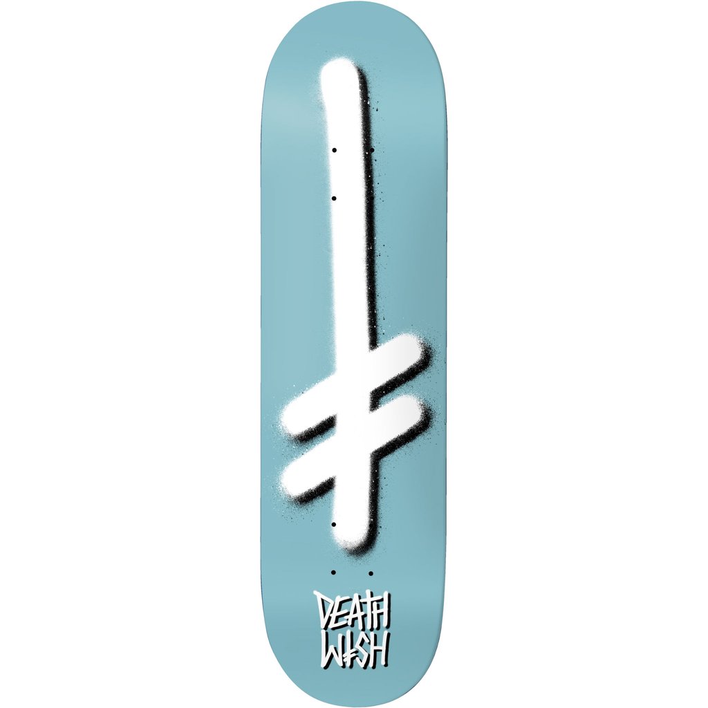 Ice Blue Gang Logo Deathwish Skateboard Deck