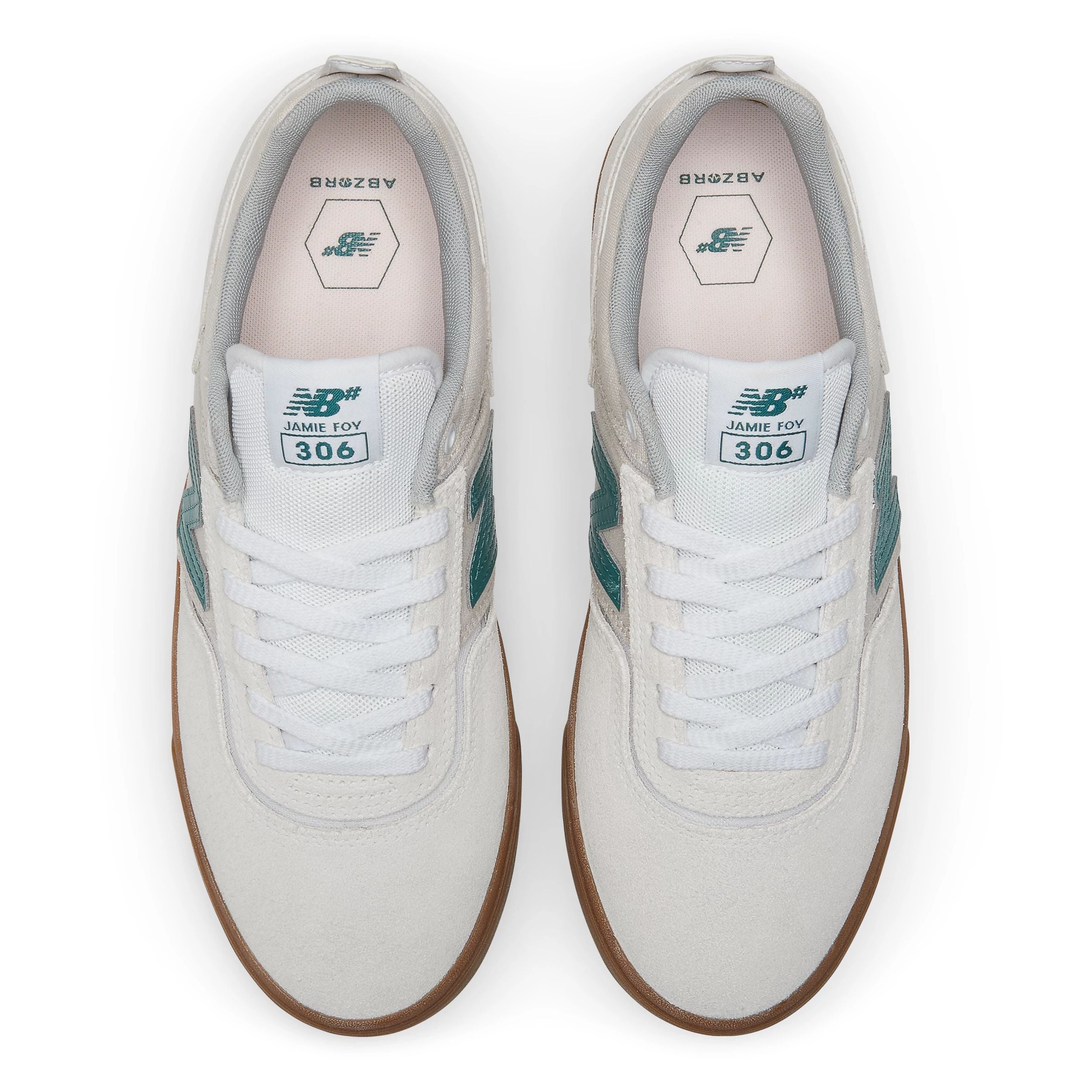 White/Green NM306 Jamie Foy NB Numeric Skate Shoe Top